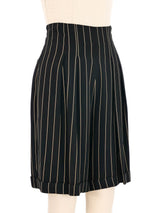Pinstriped High Waist Shorts Bottom arcadeshops.com
