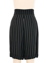 Pinstriped High Waist Shorts Bottom arcadeshops.com