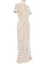 1960s Crochet Illusion Maxi Dress Dress arcadeshops.com
