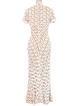 1960s Crochet Illusion Maxi Dress Dress arcadeshops.com
