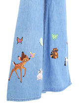 Bambi Embroidered Flared Wrangler Denim Bottom arcadeshops.com