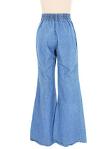 Bambi Embroidered Flared Wrangler Denim Bottom arcadeshops.com