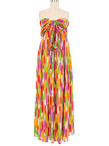 Givenchy Striped Strapless Chiffon Dress Dress arcadeshops.com