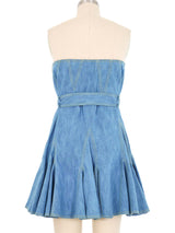 John Galliano Strapless Denim Mini Dress Dress arcadeshops.com
