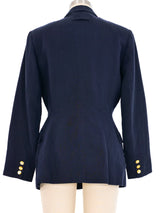 Jean Paul Gaultier Hibiscus Flower Embellished Blazer Jacket arcadeshops.com