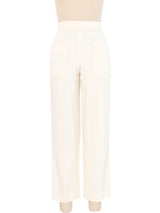Chanel Ivory Fringe Trim Trousers Bottom arcadeshops.com