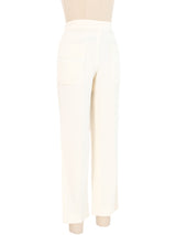 Chanel Ivory Fringe Trim Trousers Bottom arcadeshops.com