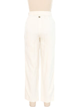 Chanel Ivory Fringe Trim Trousers Bottom arcadeshops.com
