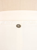 Chanel Ivory Fringe Trim Trousers Bottom arcadeshops.com
