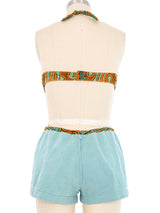 1970s Batik Beach Ensemble Suit arcadeshops.com