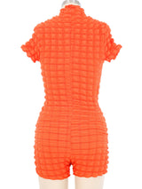 Orange Popcorn Romper Jumpsuit arcadeshops.com