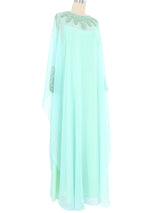 Ice Blue Sheer Caftan And Slip Dress arcadeshops.com