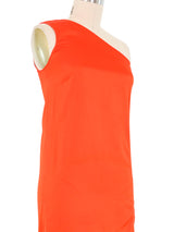 Stella McCartney Orange One Shoulder High Low Dress Dress arcadeshops.com