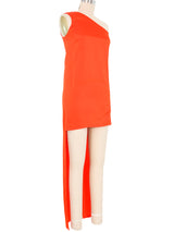 Stella McCartney Orange One Shoulder High Low Dress Dress arcadeshops.com