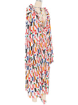 2019 Balenciaga Flag Printed Plisse Pleat Dress Dress arcadeshops.com