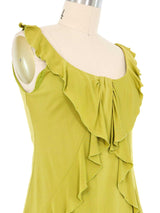 Moschino Chartreuse Bow Front Tank Top arcadeshops.com