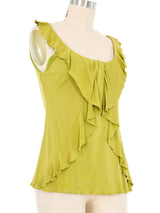 Moschino Chartreuse Bow Front Tank Top arcadeshops.com