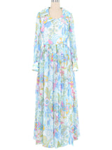 Pastel Floral Chiffon Hostess Dress Dress arcadeshops.com