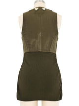 Ozbek Olive Knit Zip Front Top Top arcadeshops.com