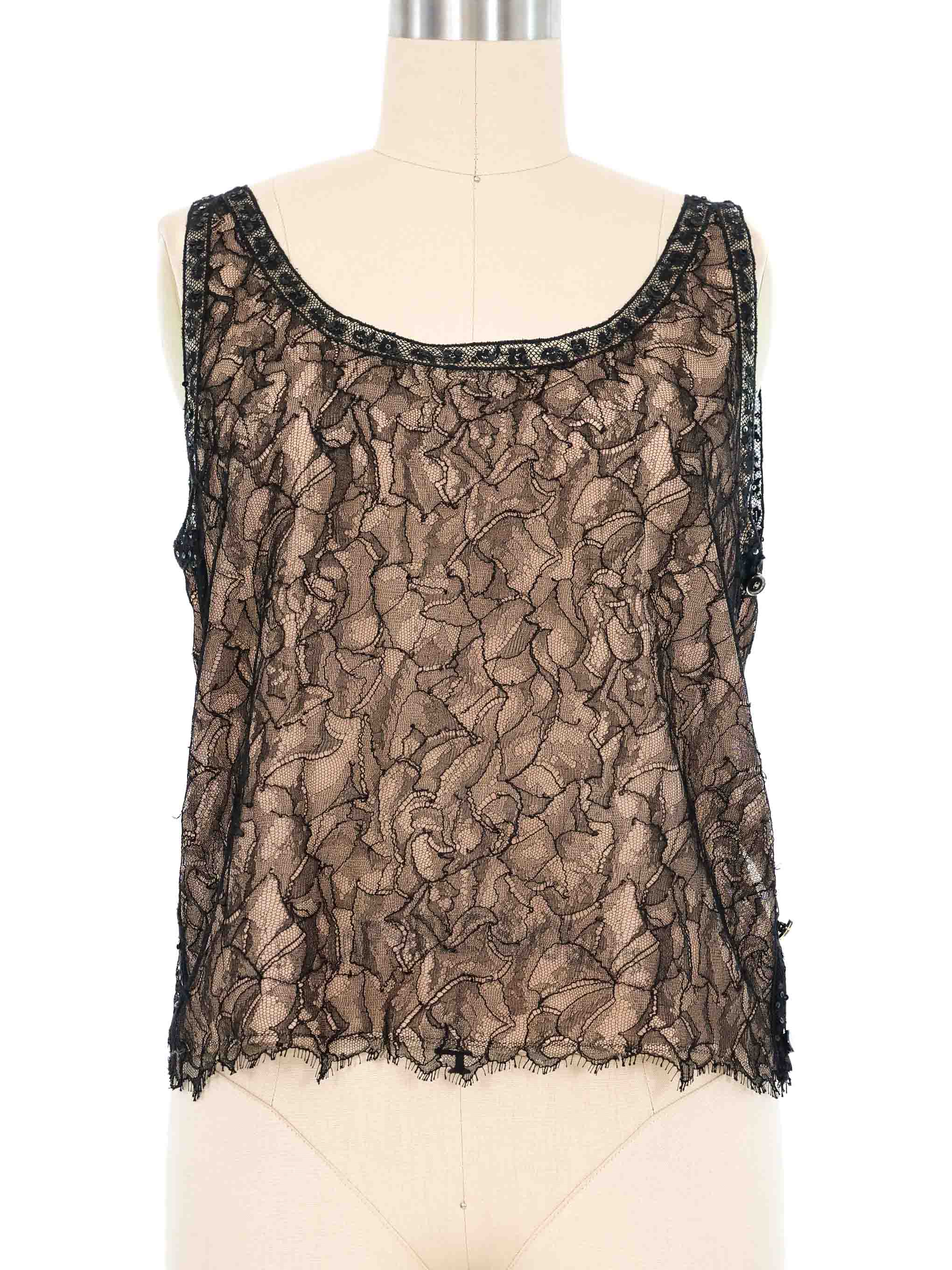 2000 Chanel Lace Tank Top