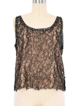 2000 Chanel Lace Tank Top Top arcadeshops.com