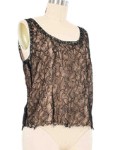 2000 Chanel Lace Tank Top Top arcadeshops.com