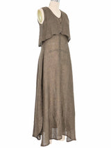 Giorgio Armani Metallic Knit Maxi Dress Dress arcadeshops.com