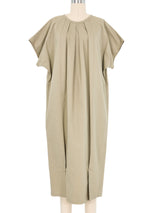Matsuda Khaki Pleat Dress Dress arcadeshops.com