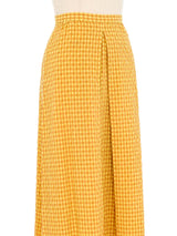 Romeo Gigli Seersucker Gingham Midi Skirt Bottom arcadeshops.com