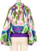 Jean Paul Gaultier Ombre Parrot Blouse Top arcadeshops.com