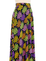 Neon Dot Jersey Maxi Skirt Bottom arcadeshops.com