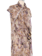2008 Nina Ricci Sheer Silk Draped Dress Dress arcadeshops.com