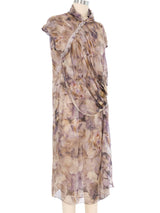 2008 Nina Ricci Sheer Silk Draped Dress Dress arcadeshops.com