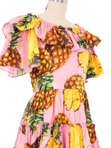 Dolce & Gabbana Pineapple Ruffle Dress Dress arcadeshops.com