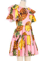 Dolce & Gabbana Pineapple Ruffle Dress Dress arcadeshops.com