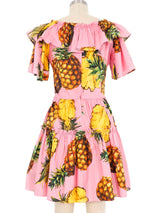 Dolce & Gabbana Pineapple Ruffle Dress Dress arcadeshops.com