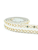 Michael Morrison Skinny Studded Leather Belt Accessory arcadeshops.com