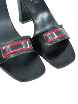 Gucci Stripe Heeled Mules, 6 Accessory arcadeshops.com