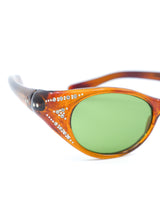 1940s Wrap Around Brown Cateye Sunglasses Accessory arcadeshops.com