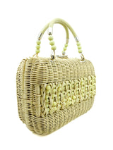 Yellow Beaded Basket Bag Accessory arcadeshops.com