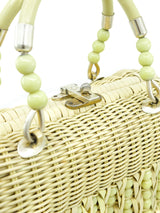 Yellow Beaded Basket Bag Accessory arcadeshops.com