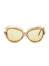 Pierre Cardin Brown Oversized Butterfly Sunglasses Accessory arcadeshops.com
