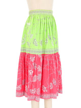 1960s Emilio Pucci Fluorescent Tiered Skirt Bottom arcadeshops.com