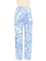 2018 Dries Van Noten Pen Ink Printed Jeans Bottom arcadeshops.com