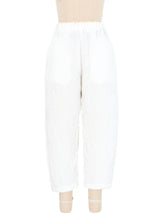 Issey Miyake Pleats Please Textured White Pants Bottom arcadeshops.com