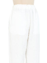 Issey Miyake Pleats Please Textured White Pants Bottom arcadeshops.com