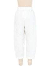 Issey Miyake Pleats Please Textured White Pants Bottom arcadeshops.com