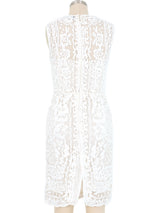 Dolce & Gabbana Crochet White Lace Dress Dress arcadeshops.com