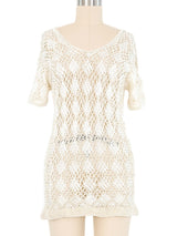 Ivory Handmade Macrame Top Top arcadeshops.com