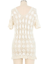 Ivory Handmade Macrame Top Top arcadeshops.com